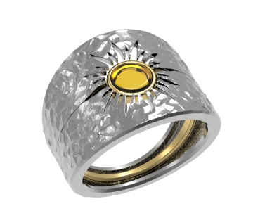 Серебряное кольцо из трех частей  R5032FK