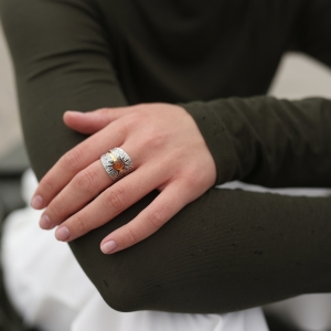 Серебряное кольцо из трех частей  R5032FK