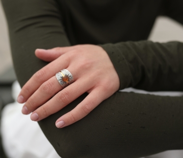 Серебряное кольцо из трех частей  R5032FK