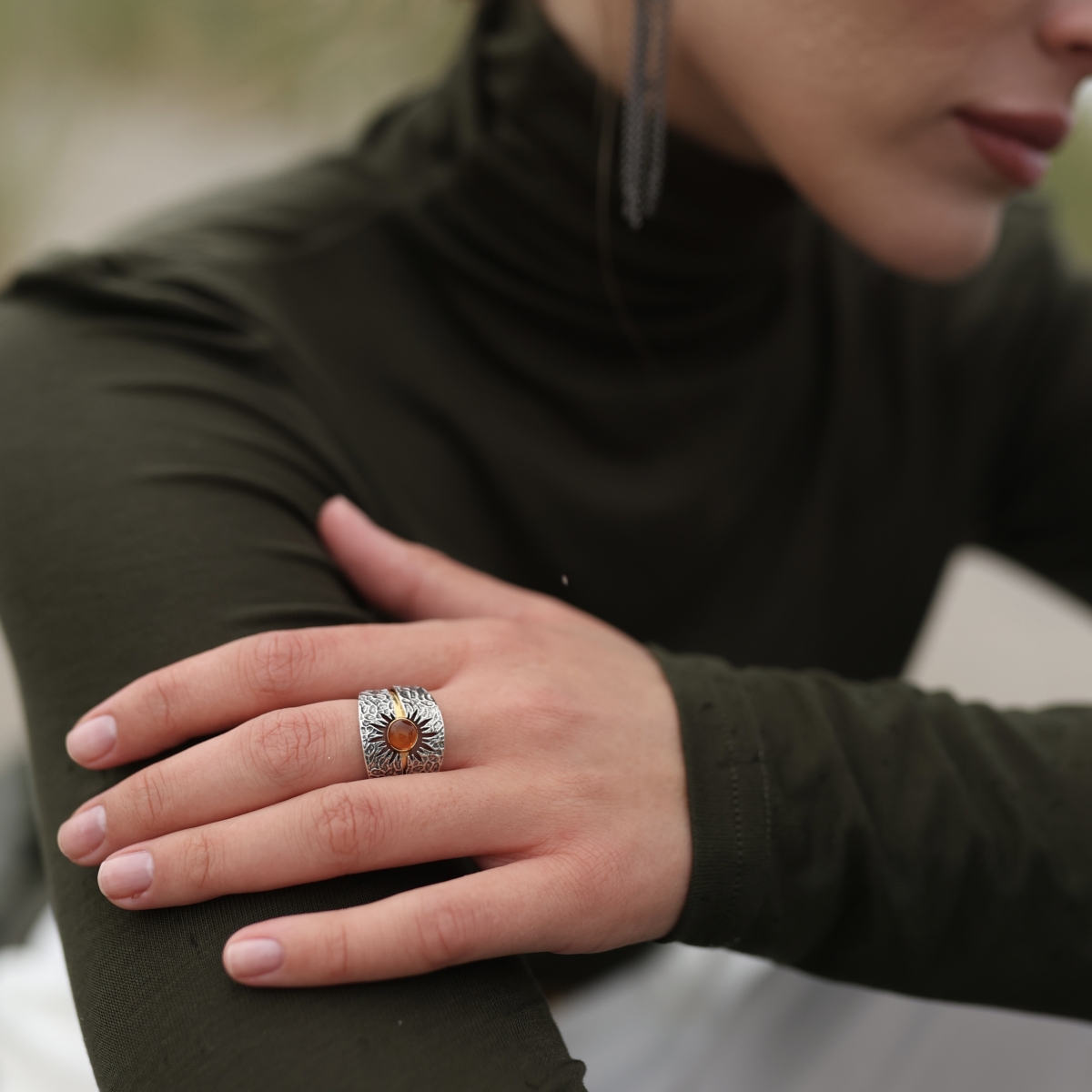 Серебряное кольцо из трех частей  R5032FK