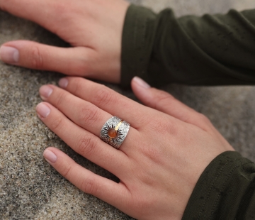 Серебряное кольцо из трех частей  R5032FK