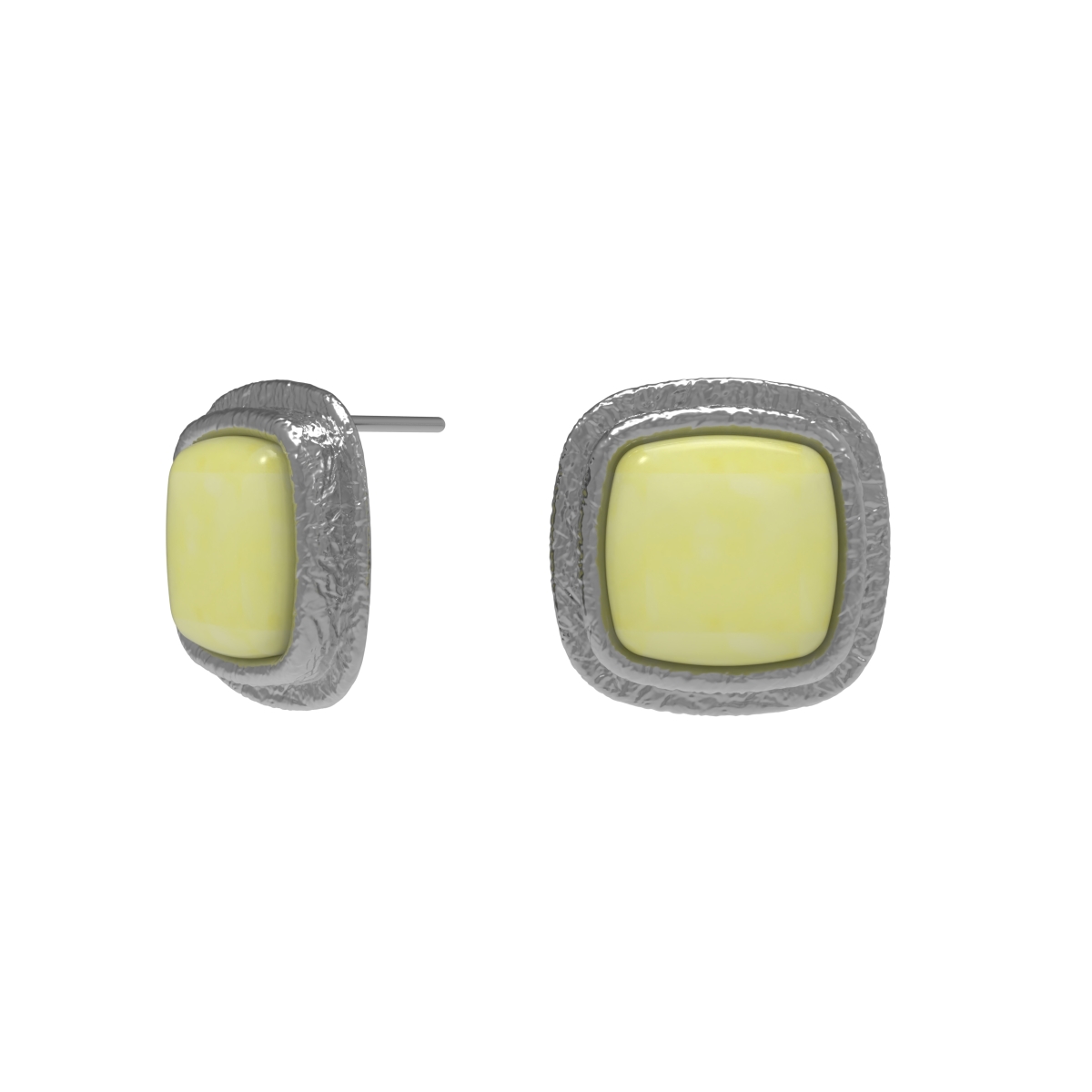 Silver earrings with amber Е30013СM