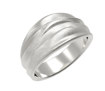 Silver ring with amber R30029R