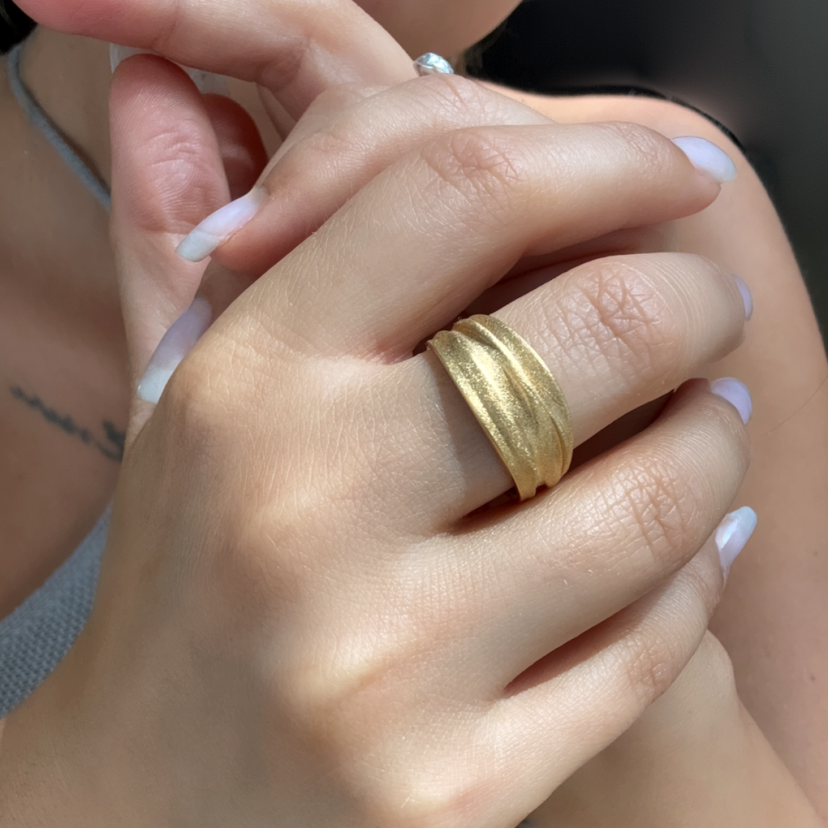 Silver ring with amber R3029Z