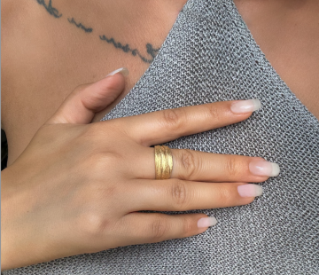 Silver ring with amber R3029Z