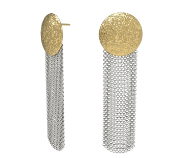 Silver earrings with amber E30016O