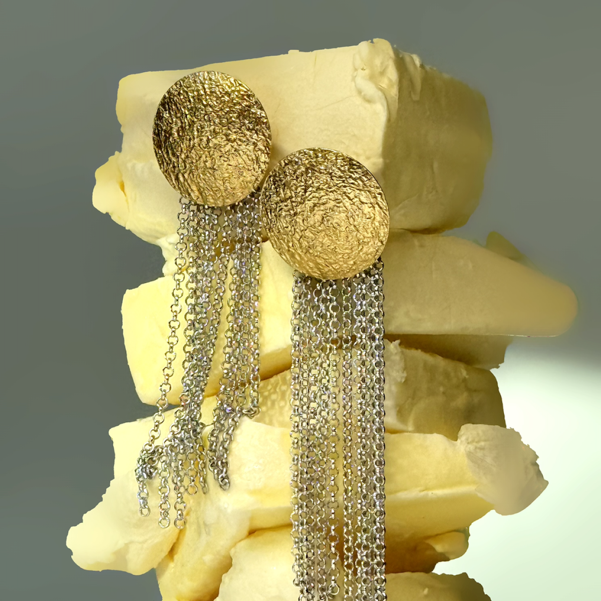 Silver earrings with amber E30016O