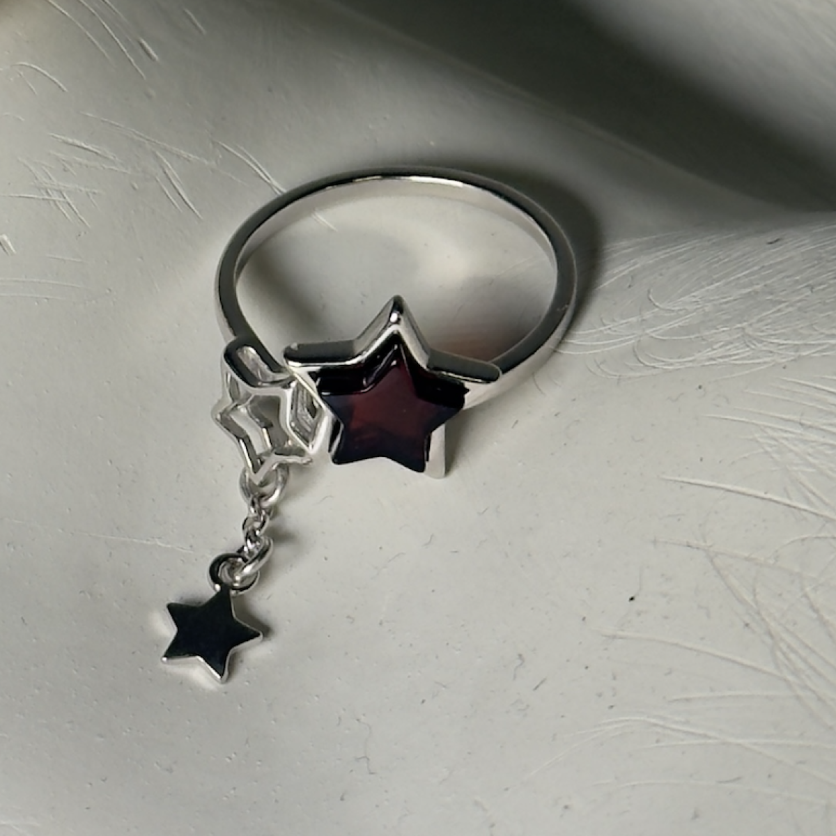 Silver ring with amber R11010-2ZK