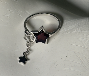 Silver ring with amber R11010-2ZK