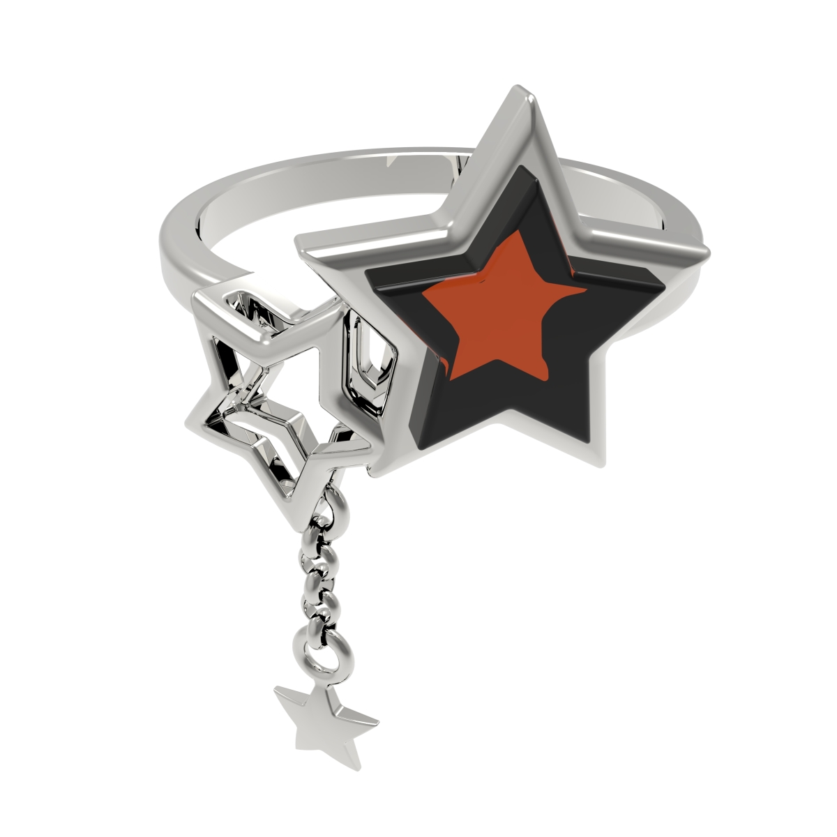 Silver ring with amber R11010-2ZK