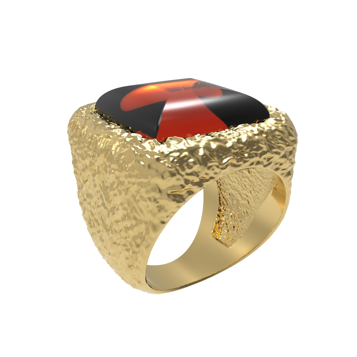 Silver ring with amber R30011ZK