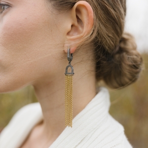 Серебряные серьги E30018F