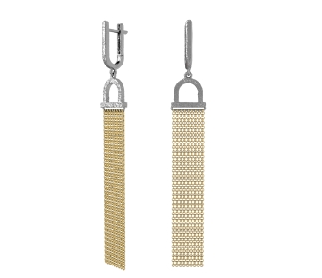 Silver earrings with amber E30009F