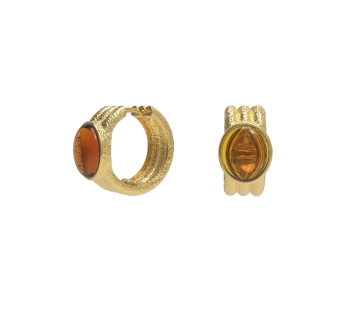 Silver earrings with amber E30012ZK