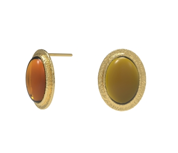 Silver earrings with amber E31022ZK