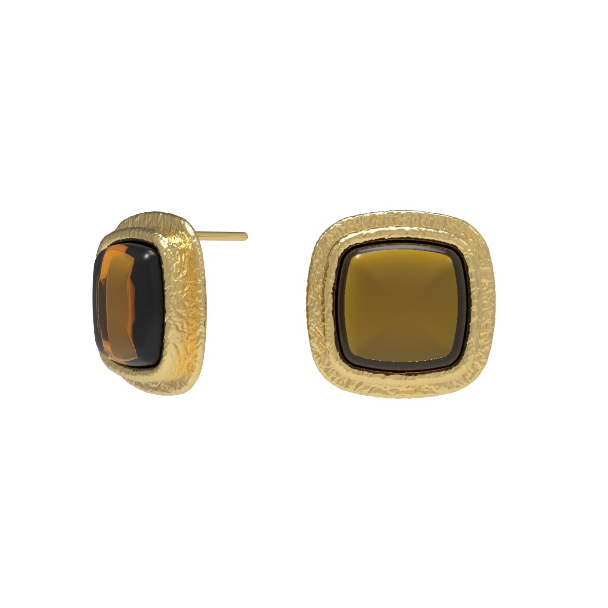 Silver earrings with amber E30013ZK