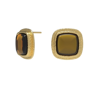 Silver earrings with amber E30013ZK