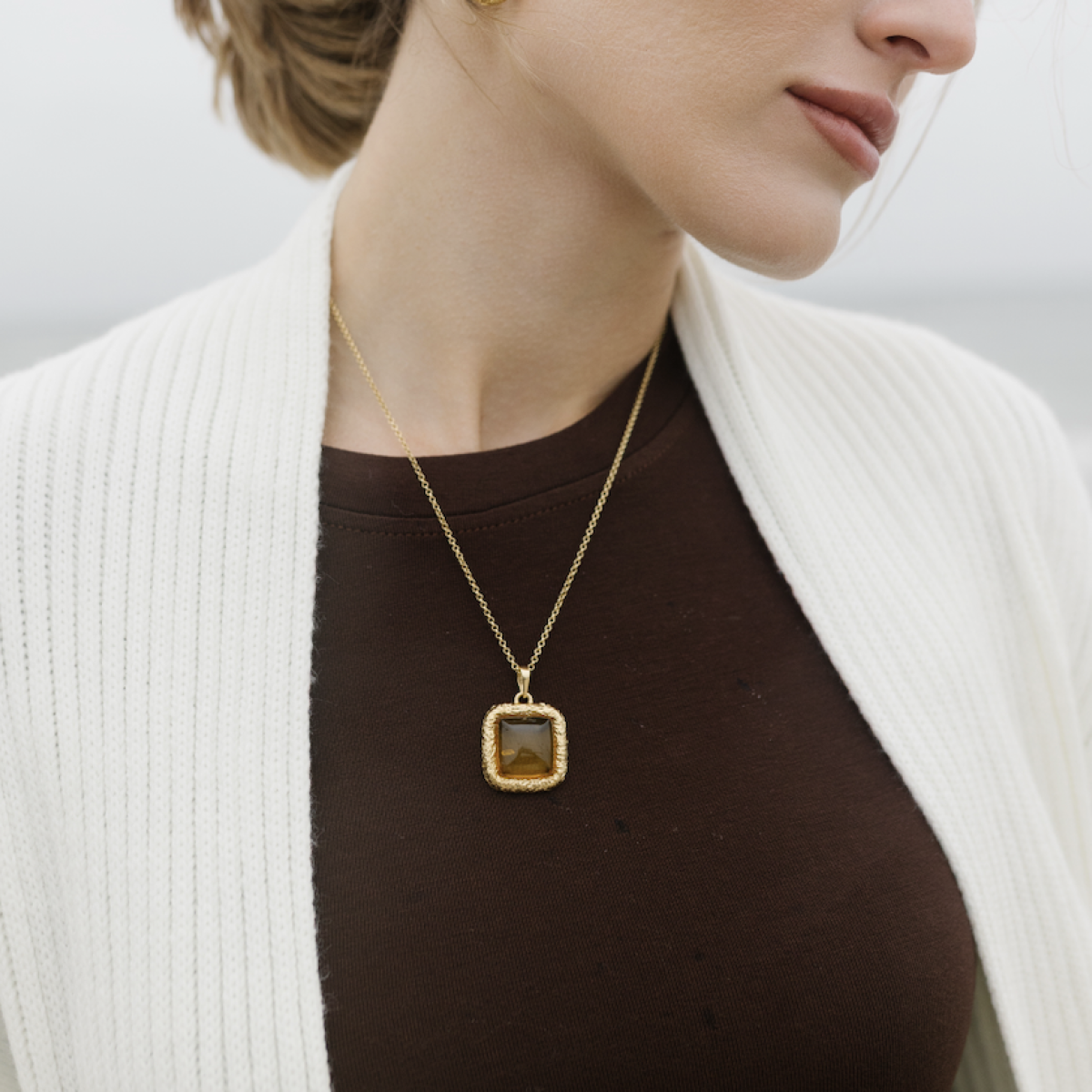 Silver earrings with amber P30011ZK