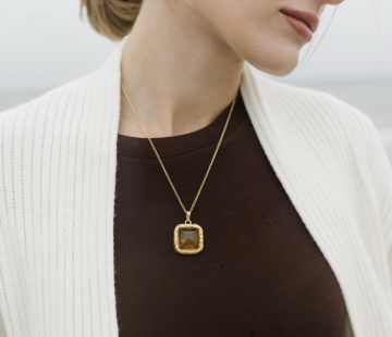 Silver earrings with amber P30011ZK