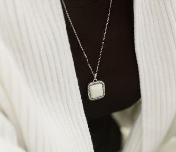 Silver earrings with amber P30011СМ