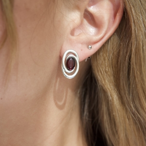 Серебряные серьги с янтарём E20041SV Серебряные серьги с янтарём E20041SV