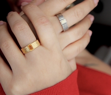 Серебряное кольцо с янтарем R30010ZK