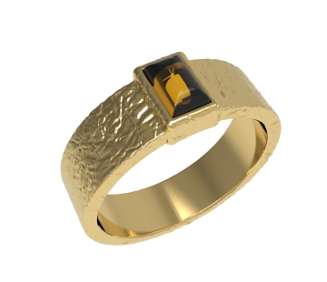 Серебряное кольцо с янтарем R30010ZK