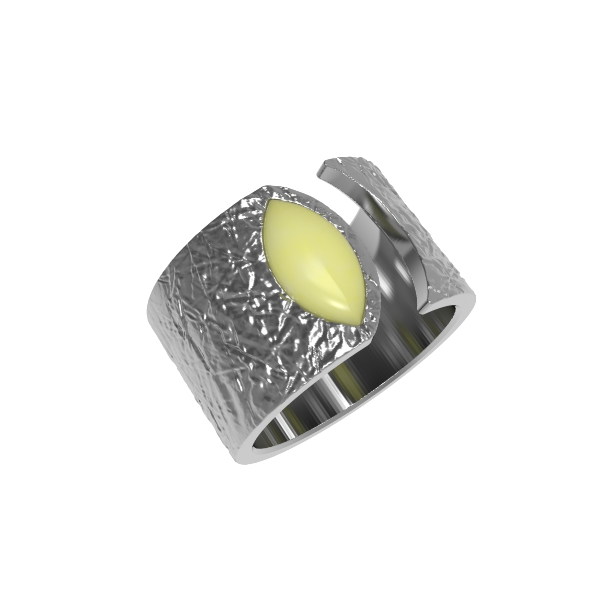 Серебряное кольцо с янтарем R30024CM