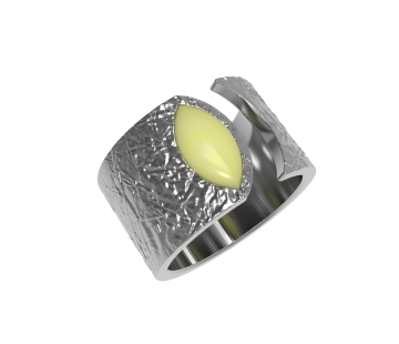 Серебряное кольцо с янтарем R30024CM