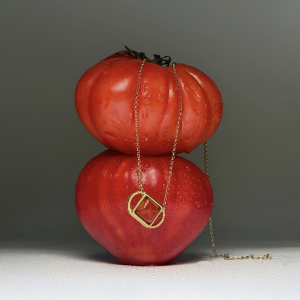Серебряное  колье с янтарем N30028ZK