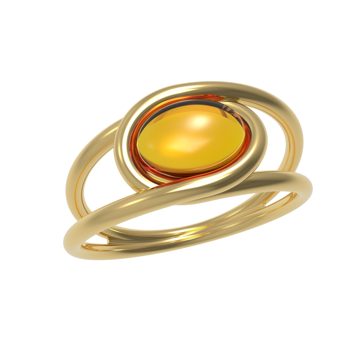Silver ring with amber R30035ZK Silver ring with amber R30035ZK