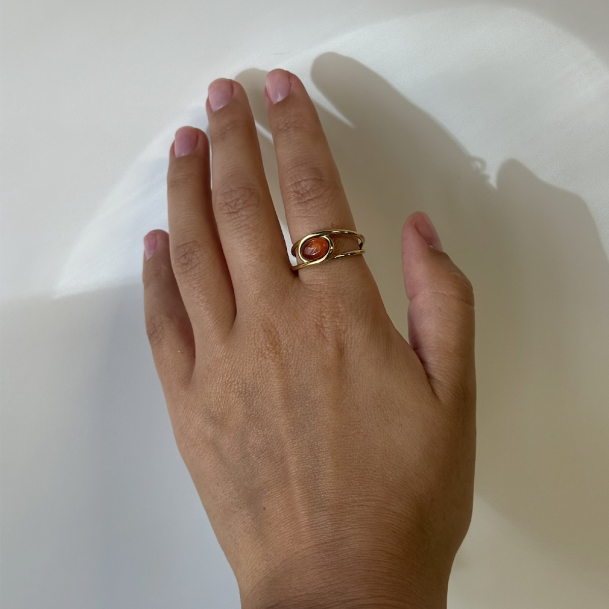 Silver ring with amber R30035ZK Silver ring with amber R30035ZK