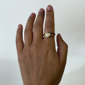 Кольцо серебряное с янтарём R30035ZM