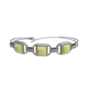 Серебряный  браслет с янтарем W31028CM