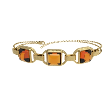 Silver bracelet with amber W31028ZK Silver bracelet with amber W31028ZK