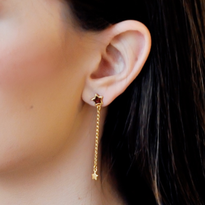 Серебряные серьги с янтарём E10012ZK