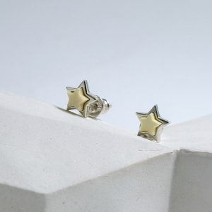 Серебряные серьги с янтарём E10010-1SM