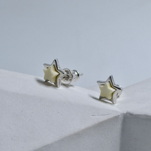 Серебряные серьги с янтарём E10010-1SM