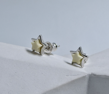 Серебряные серьги с янтарём E10010-1SM Серебряные серьги с янтарём E10010-1SM
