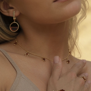 Колье серебряное с янтарём N10010-1ZK