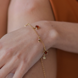 Браслет серебряный с янтарём W10014ZK