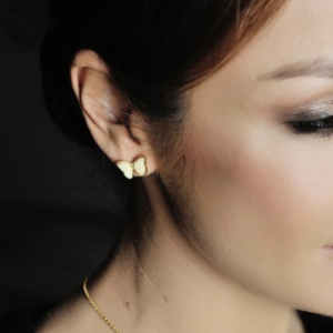 Серебряные серьги с янтарём E9118ZM