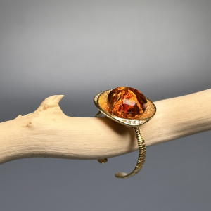 Кольцо серебряное с янтарём R3531ZK Кольцо серебряное с янтарём R3531ZK