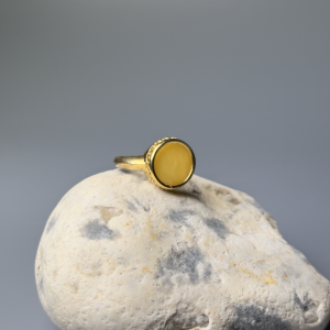 Кольцо серебряное с янтарём R000002ZM