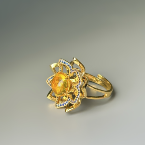 Кольцо серебряное с янтарём R000029ZK Кольцо серебряное с янтарём R000029ZK