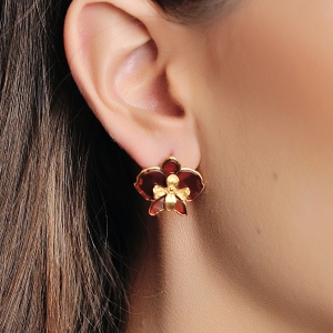 Серебряные серьги с янтарём E9211ZK Серебряные серьги с янтарём E9211ZK