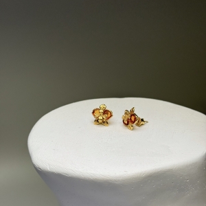 Серебряные серьги с янтарём E9212ZK