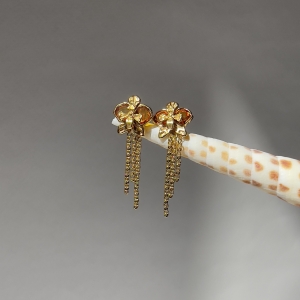 Серебряные серьги с янтарём E9226ZK