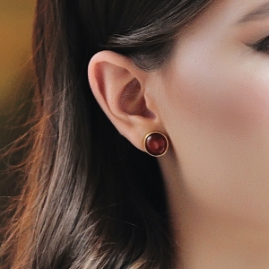 Серебряные серьги с янтарём E9222ZK Серебряные серьги с янтарём E9222ZK