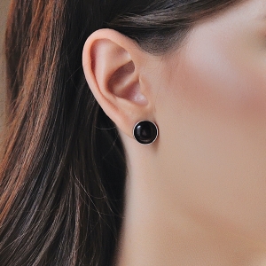 Серебряные серьги с янтарём E9222RV Серебряные серьги с янтарём E9222RV